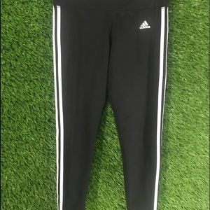 Adidas 7/8 3S 3 Stripes Training Tights, Size Large - Black